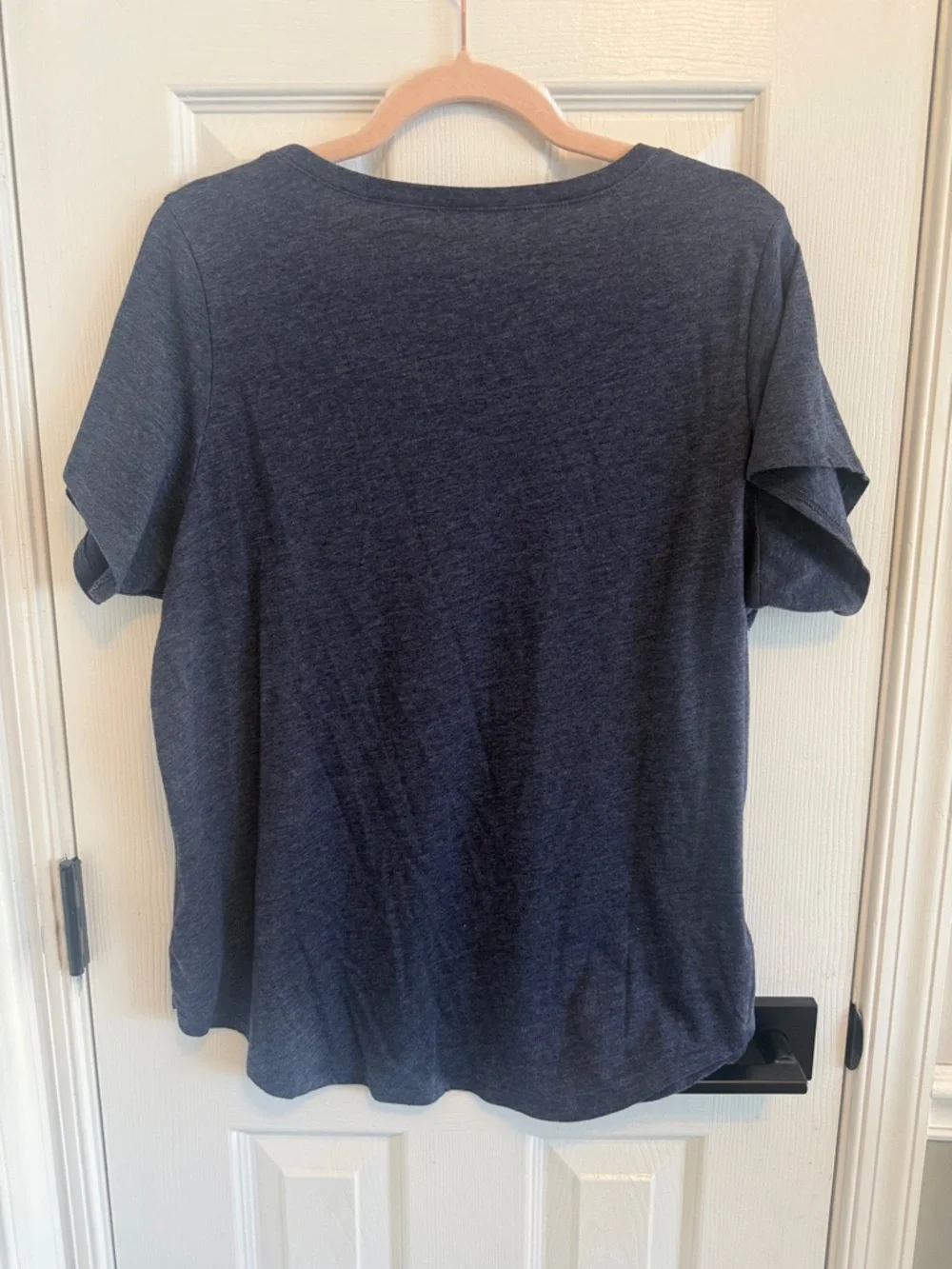 Lucky Brand Navy Floral Ace Card Scoopneck T-shirt Sz XL - Picture 6 of 6